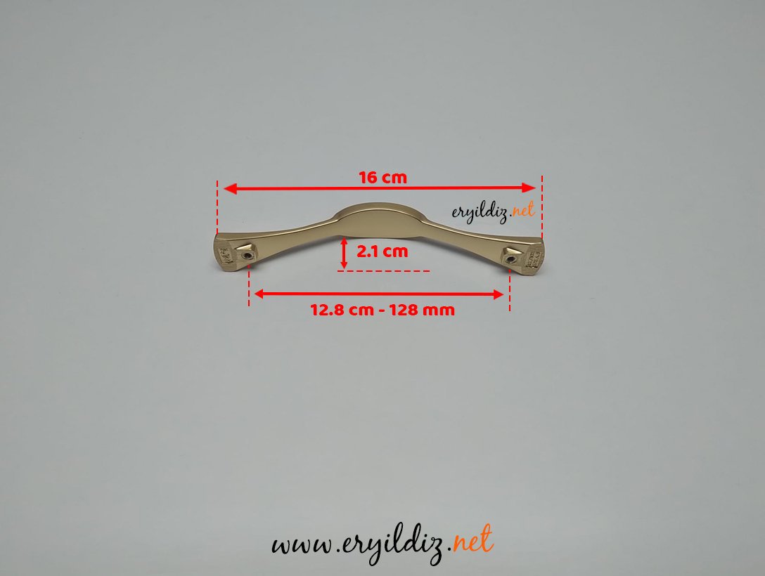 Ventus 1040 Yaldızlı Mobilya Kulp 128 mm Eryıldız Hırdavat