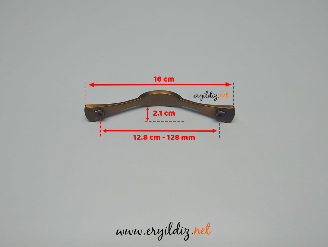 Ventus 1040 Yaldızlı Mobilya Kulp Antik Bakır - 128 mm Eryıldız Hırdavat