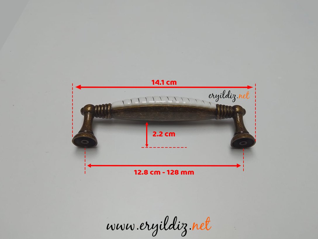 Ventus 2019 Yaldızlı Mobilya Kulp Bakır - 128 mm Eryıldız Hırdavat