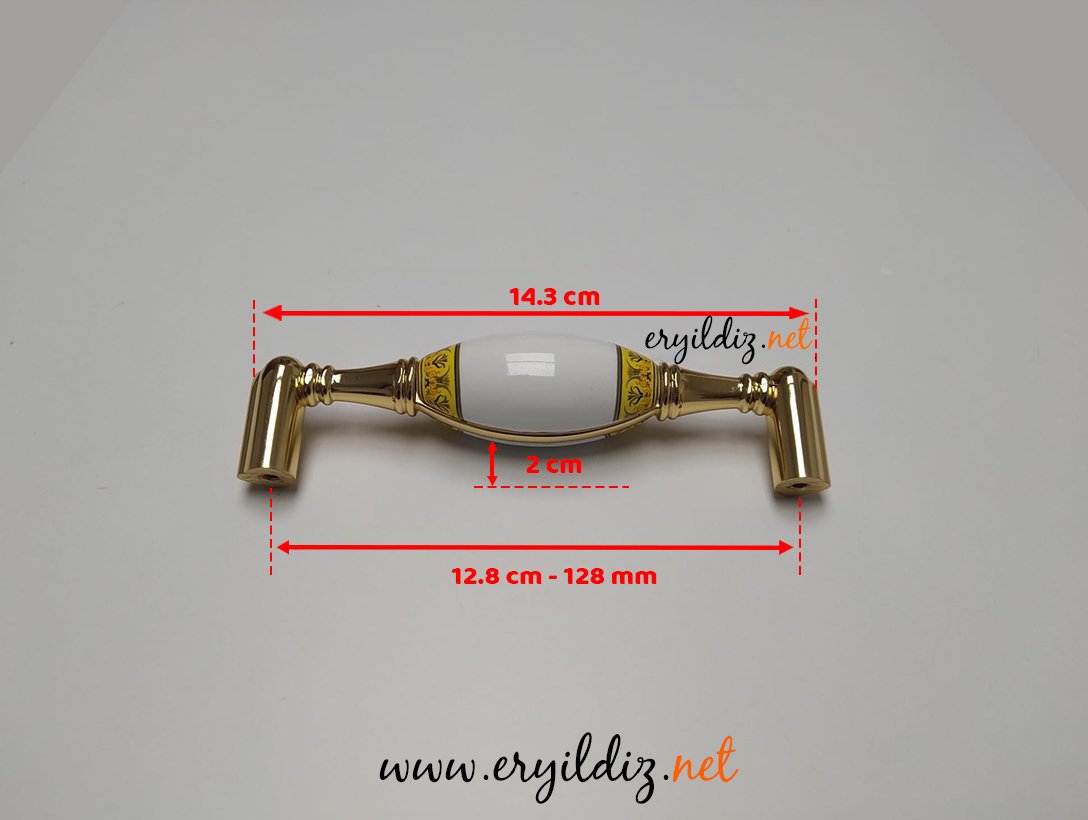 Ventus 2031-00 B03 Mobilya Kulp Altın - 128 mm Eryıldız Hırdavat