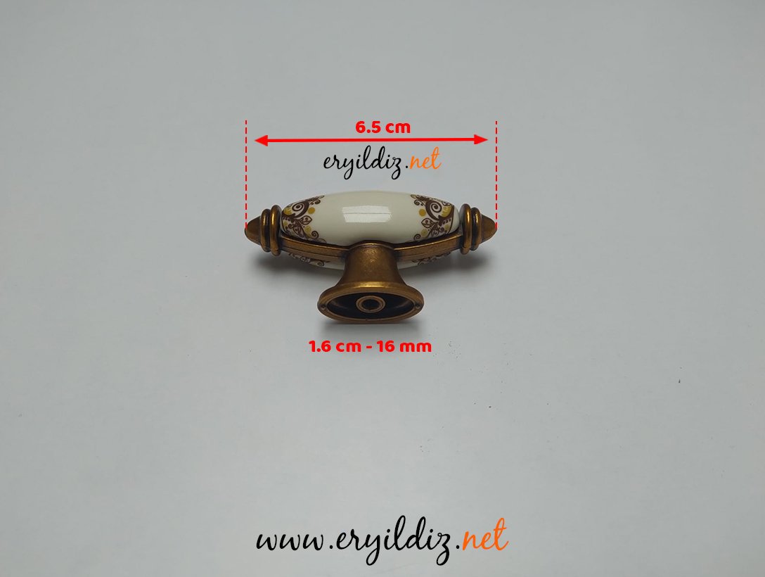 Ventus 2031-00 B03 Mobilya Kulp Antik Sarı Düğme 16mm Eryıldız Hırdavat