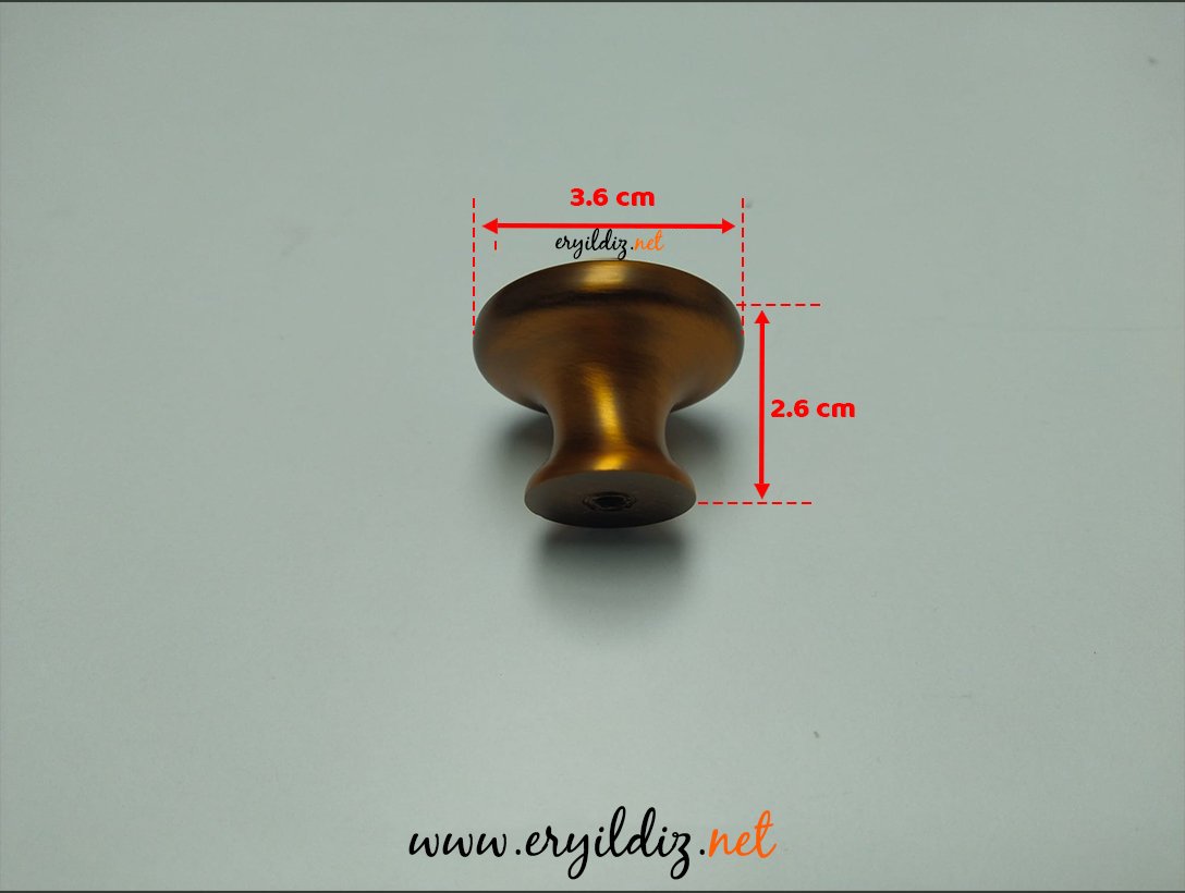 Ventus 2036 Yaldızlı Mobilya Kulp Antik Bakır Düğme Eryıldız Hırdavat