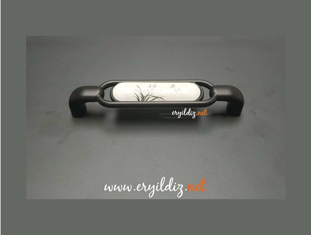 Ventus 2033 Yaldızlı Porselen Mobilya Kulp Mat Siyah Eryıldız Hırdavat