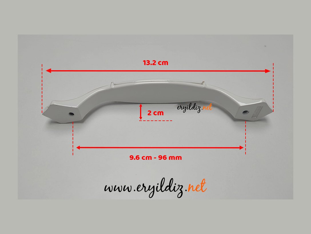 Ventus 2037 Yaldızlı Porselen Mobilya Kulp Beyaz Sarı - 96 mm Eryıldız Hırdavat