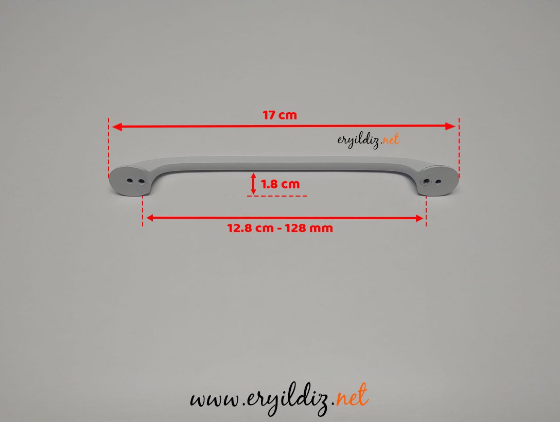 Ventus 3002 Mobilya Kulp Beyaz - Krom - 128 mm Eryıldız Hırdavat