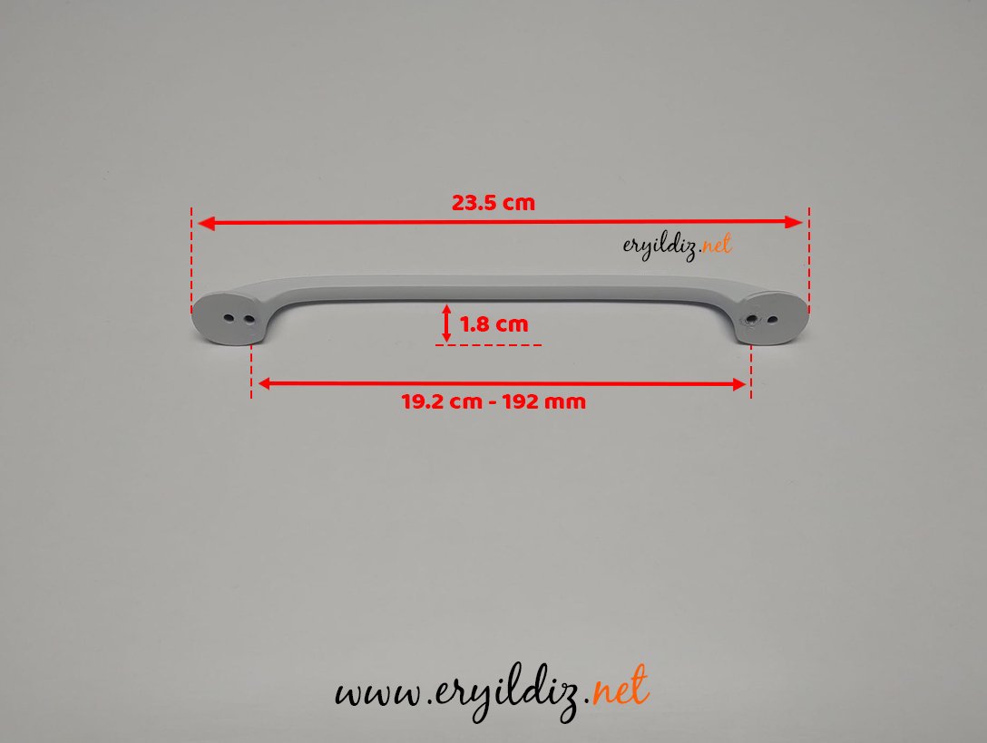 Ventus 3002 Mobilya Kulp Beyaz - Krom - 192 mm Eryıldız Hırdavat