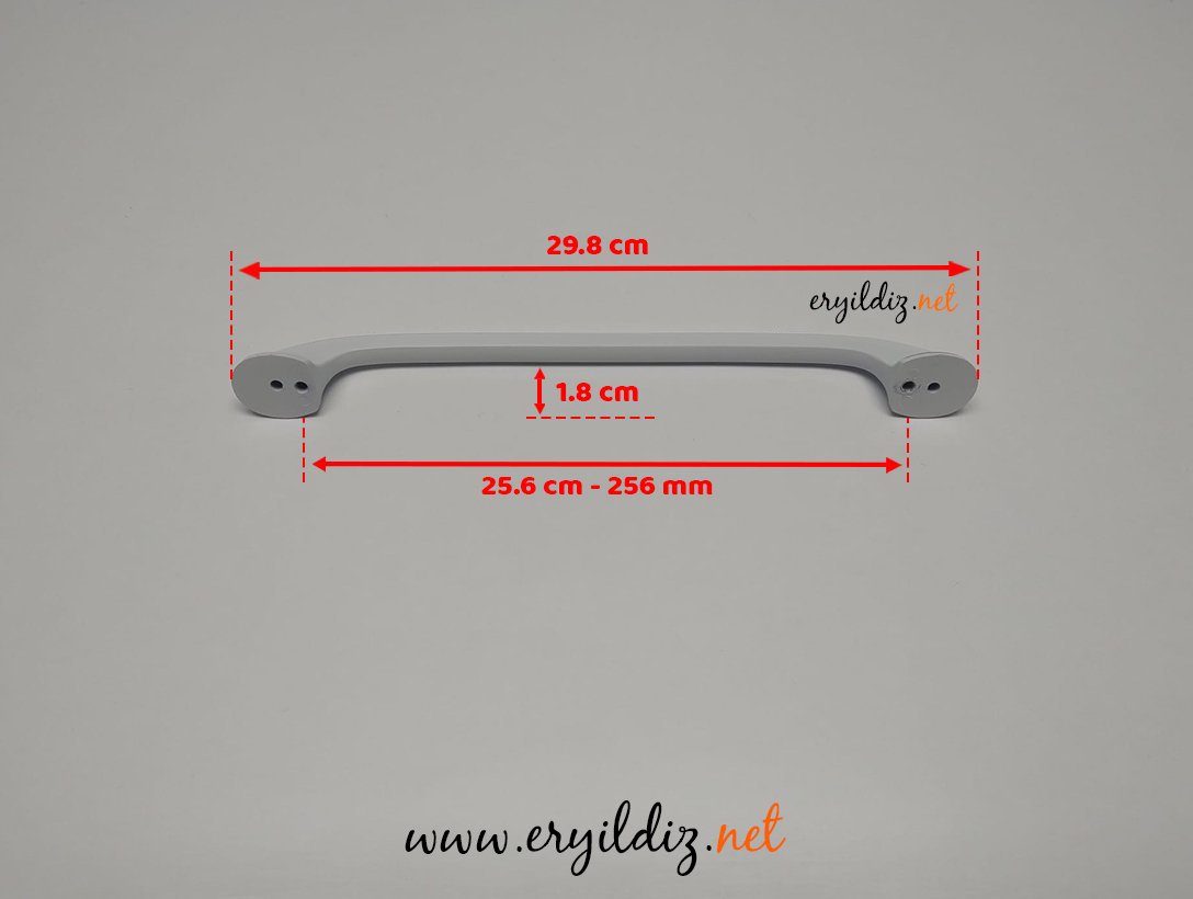 Ventus 3002 Mobilya Kulp Beyaz - Krom - 256 mm Eryıldız Hırdavat