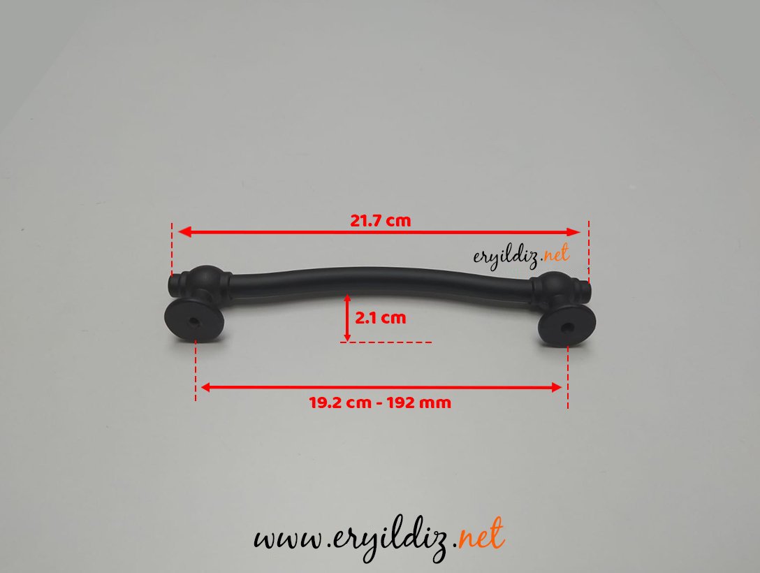 Ventus 3003 Mobilya Kulp Siyah 192 mm Eryıldız Hırdavat