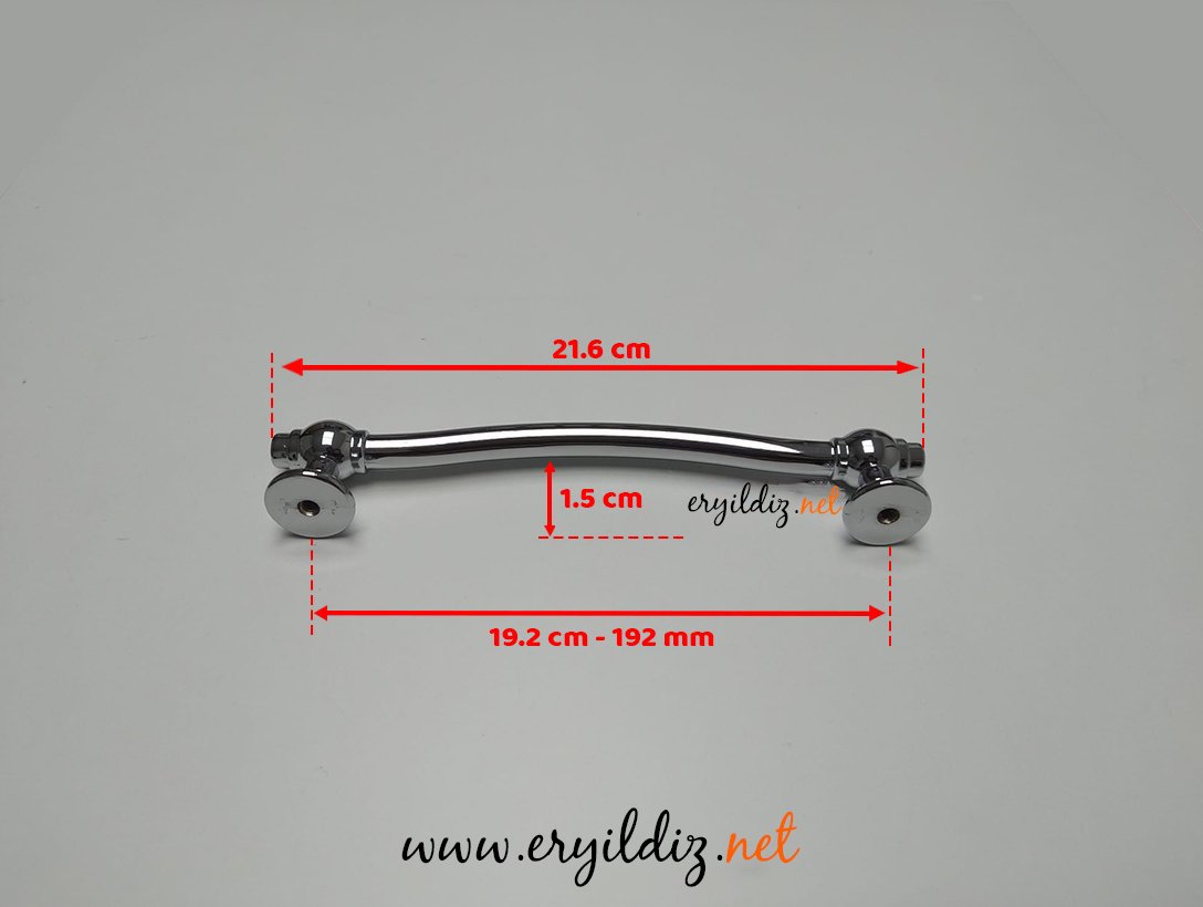 Ventus 3003 Mobilya Kulp Krom 192 mm Eryıldız Hırdavat
