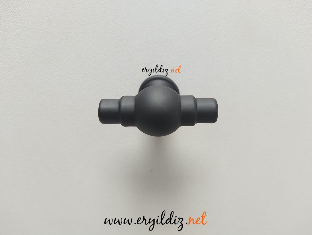 Ventus 3003 Mobilya Kulp Siyah - Düğme Eryıldız Hırdavat