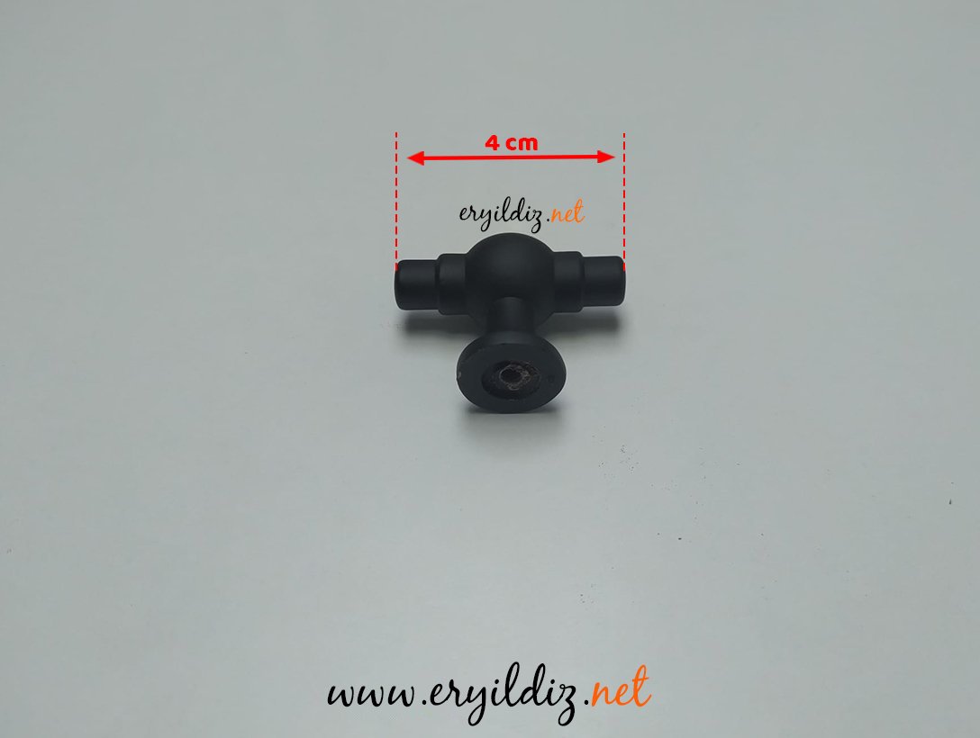 Ventus 3003 Mobilya Kulp Siyah - Düğme Eryıldız Hırdavat
