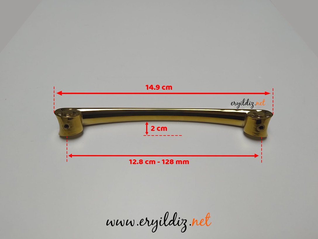 Ventus 3005 Mobilya Kulp Altın Sarısı - 128 mm Eryıldız Hırdavat 