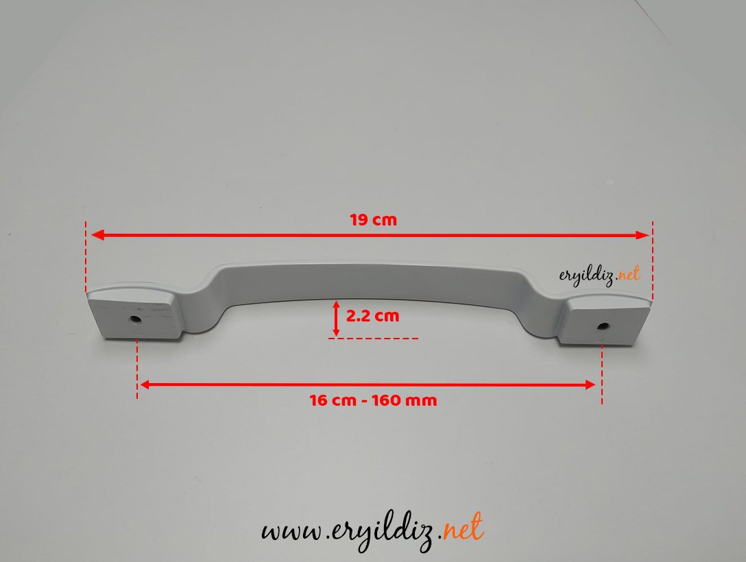 Ventus 3009 Mobilya Kulp Beyaz Krom - 160 mm Eryıldız Hırdavat