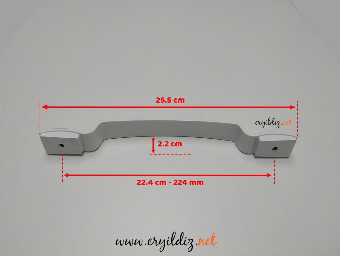 Ventus 3009 Mobilya Kulp Beyaz Krom - 224 mm Eryıldız Hırdavat