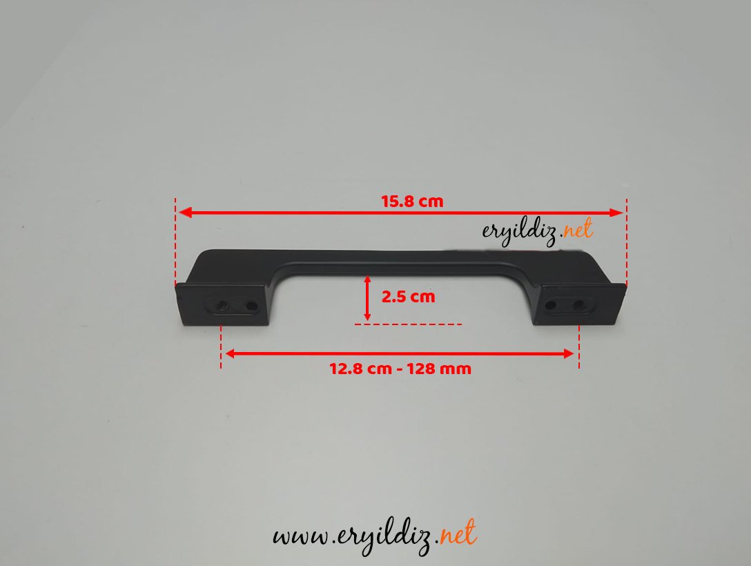 Ventus 6111 Mobilya Kulp Mat Siyah - 128 mm Eryıldız Hırdavat
