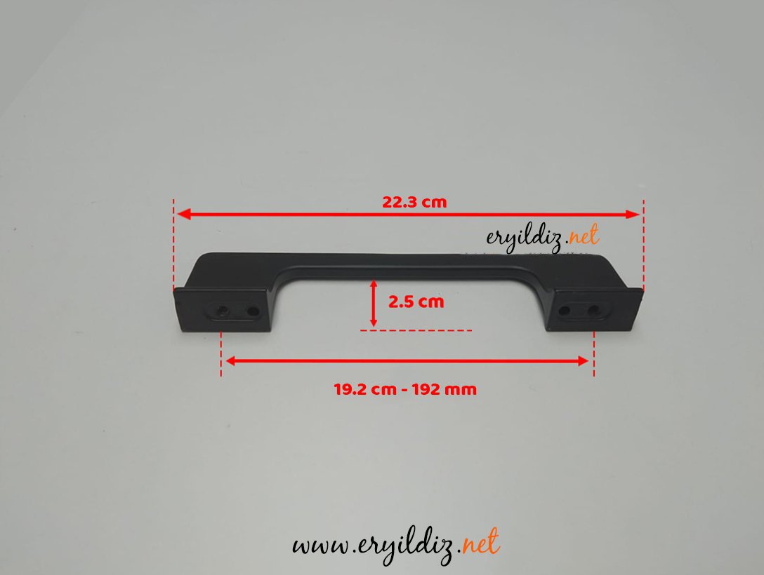 Ventus 6111 Mobilya Kulp Mat Siyah - 192 mm Eryıldız Hırdavat 