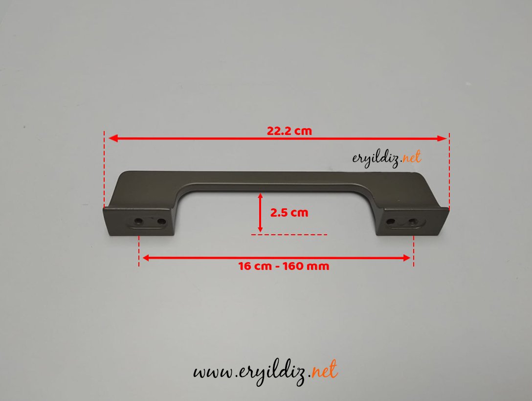 Ventus 6111 Mobilya Kulp Gri - 160 mm Eryıldız Hırdavat