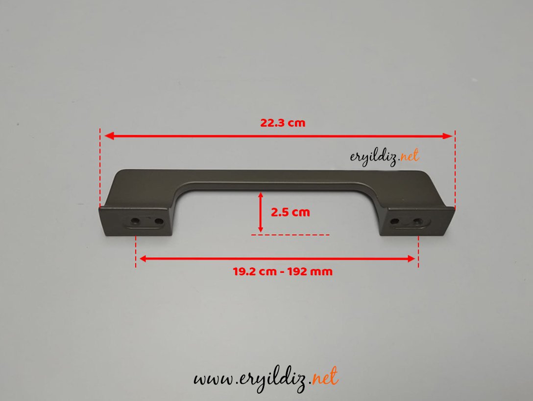 Ventus 6111 Mobilya Kulp Gri - 192 mm Eryıldız Hırdavat
