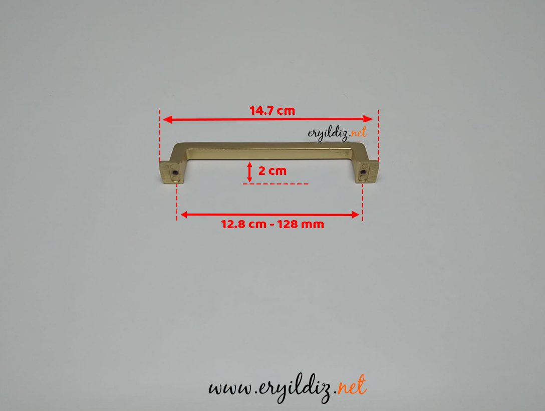 Ventus 6117 Mobilya Kulp Mat Altın - 128 mm Eryıldız Hırdavat