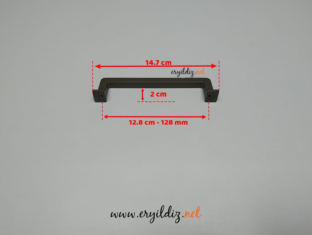 Ventus 6117 Mobilya Kulp Gri - 128 mm Eryıldız Hırdavat