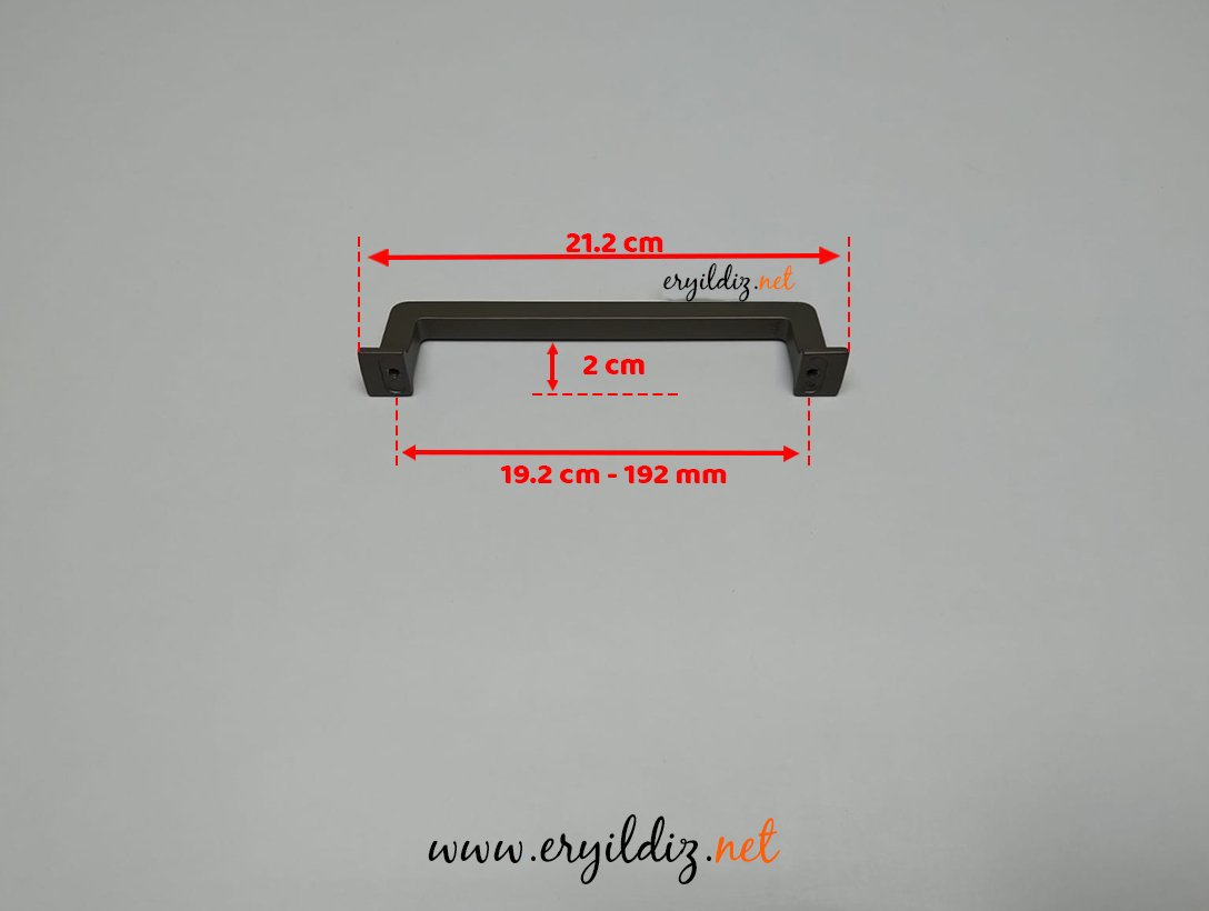 Ventus 6117 Mobilya Kulp Gri - 192 mm Eryıldız Hırdavat
