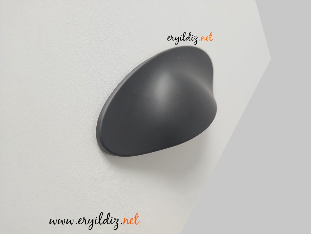 Ventus 7561 Mobilya Kulp Mat Siyah Eryıldız Hırdavat