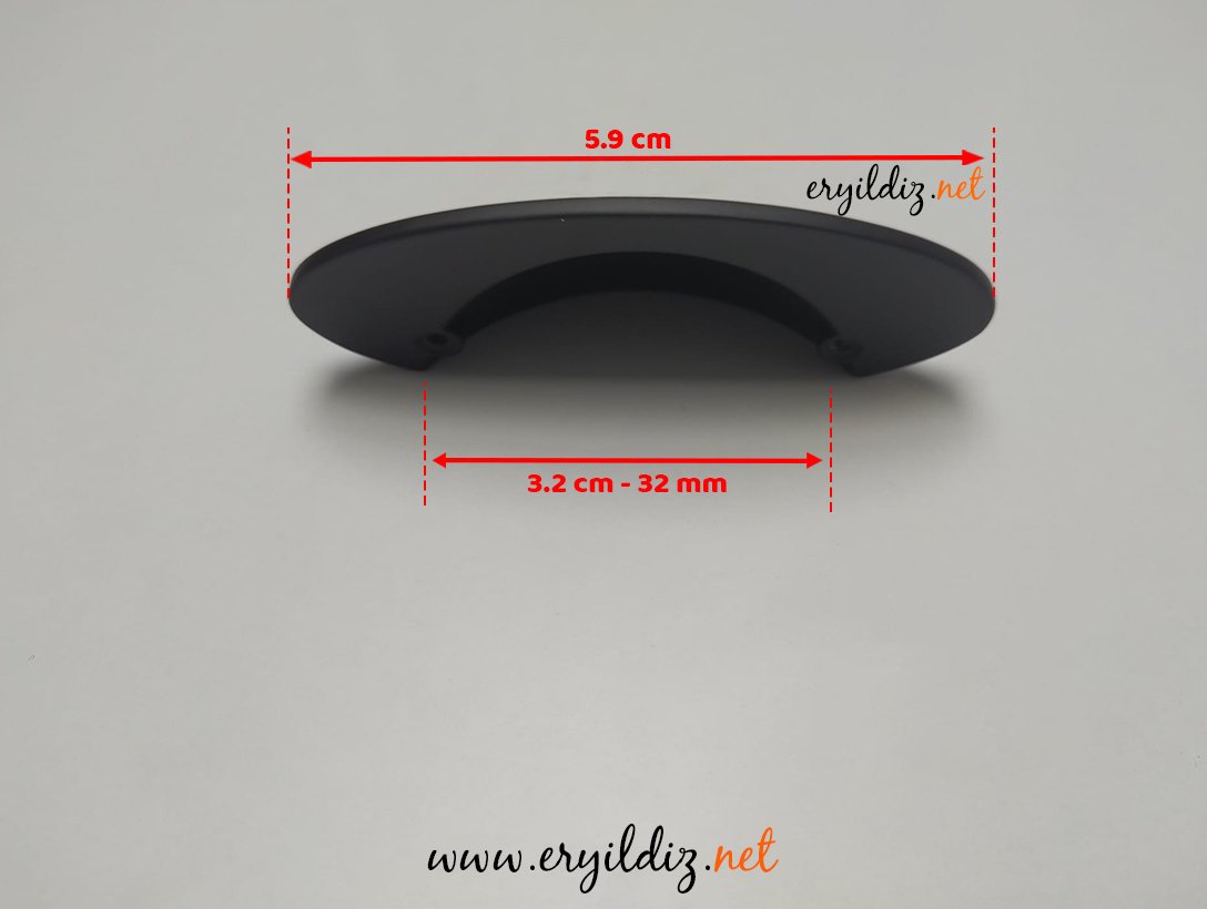Ventus 7561 Mobilya Kulp Mat Siyah - 32 mm Eryıldız Hırdavat
