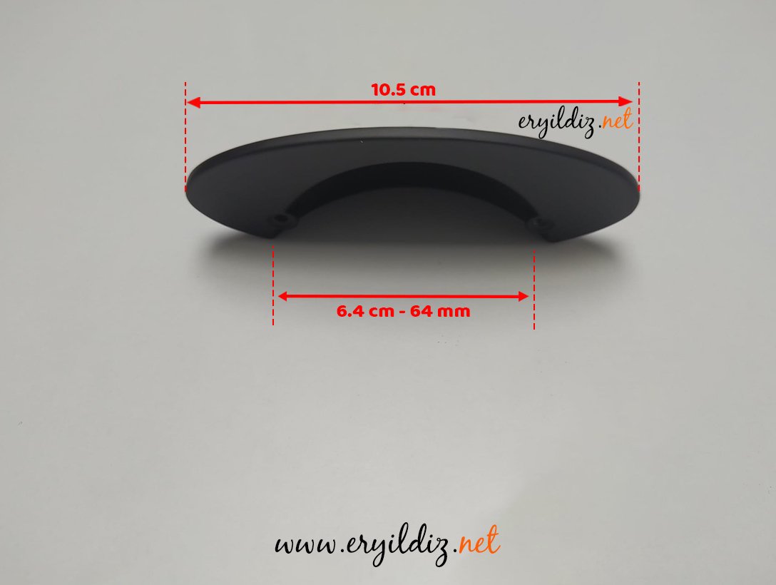 Ventus 7561 Mobilya Kulp Mat Siyah - 64 mm Eryıldız Hırdavat