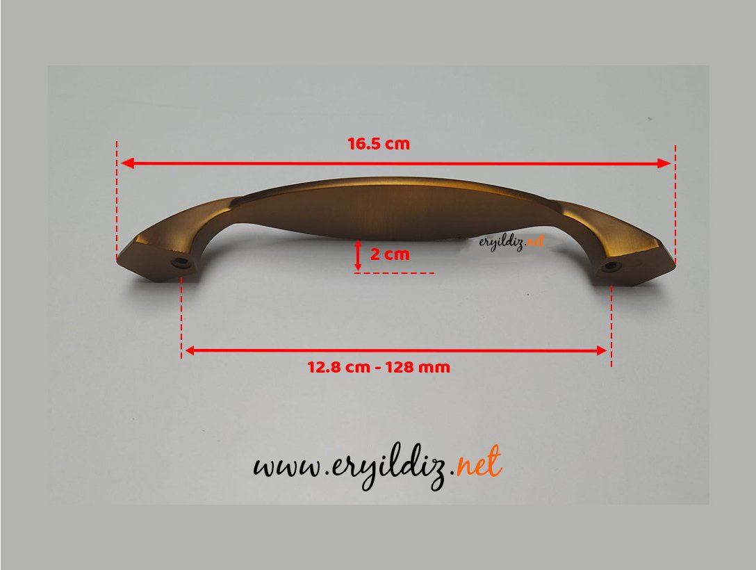 Ventus 2032 Yaldızlı Porselen Mobilya Kulp Antik Bakır - 128 mm Eryıldız Hırdavat 
