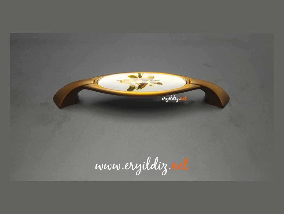 Ventus 2032 Yaldızlı Porselen Mobilya Kulp Antik Bakır -Eryıldız Hırdavat 