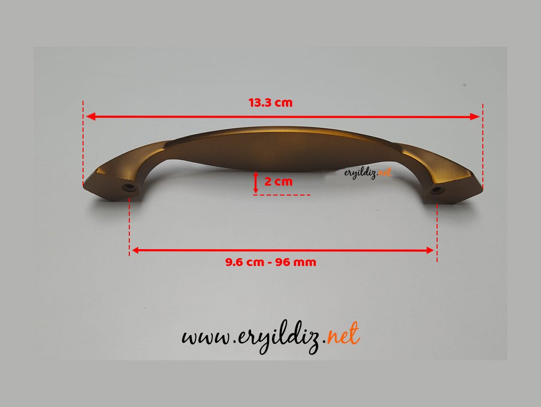 Ventus 2032 Yaldızlı Porselen Mobilya Kulp Antik Bakır - 96 mm Eryıldız Hırdavat 