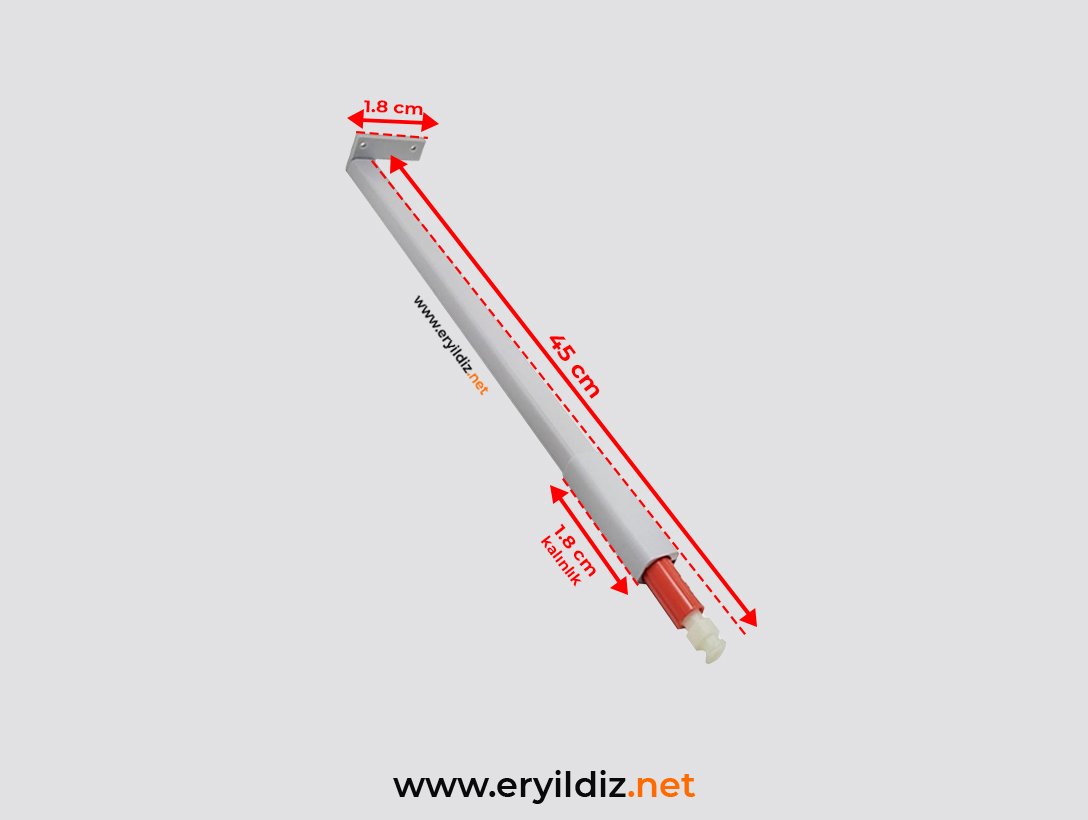 Samet Alphabox Gri Bordür Çubuğu 45 cm