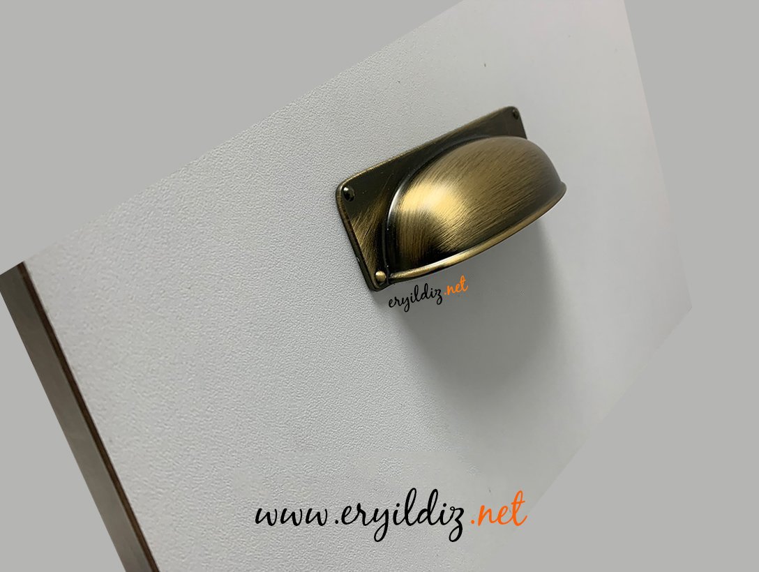 System 4533 Mobilya Kulp Antik Bakır Eryıldız Hırdavat