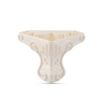 Lükenz Oymalı Mobilya Ayak 14 cm Beyaz