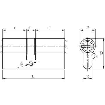 Kale Kilit 164 BNE Bilyalı Şifreli Çelik Pimli Barel 68 mm - Sarı