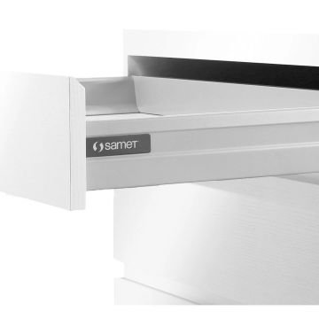 Samet Smart Box Yanaklı Gri Çekmece Rayı Bordürsüz - 35 cm