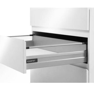 Samet Smart Box Yanaklı Gri Çekmece Rayı Bordürsüz - 35 cm