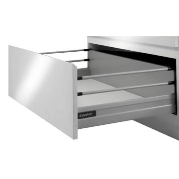 Samet Smart Box Yanaklı Gri Çekmece Rayı Bordürsüz - 35 cm