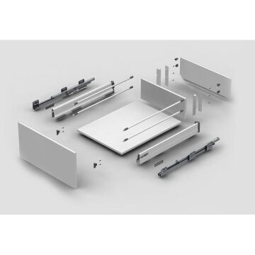 Samet Smart Box Yanaklı Gri Çekmece Rayı Bordürsüz - 45 cm