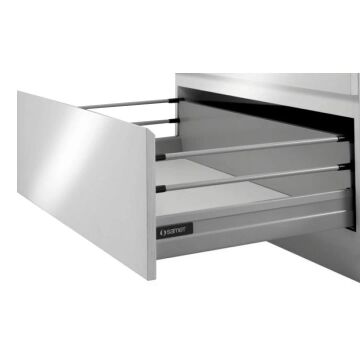 Samet Smart Box Yanaklı Gri Çekmece Rayı Bordürsüz - 45 cm