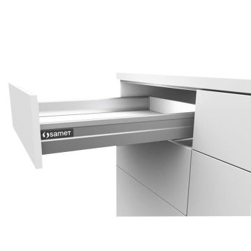 Samet Smart Box Yanaklı Gri Çekmece Rayı Tek Bordür - 45 cm