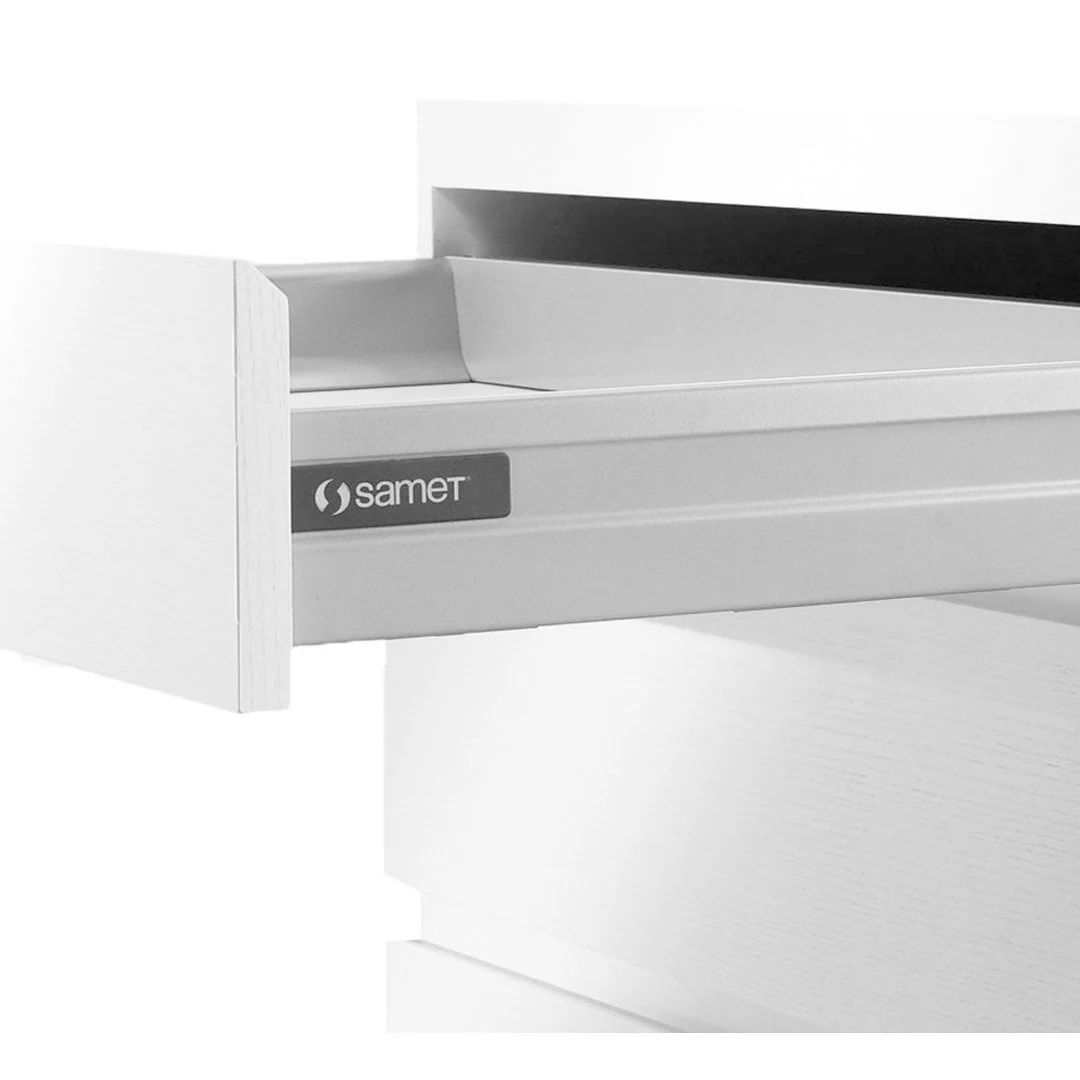 Samet Smart Box Yanaklı Gri Çekmece Rayı Tek Bordür - 50 cm