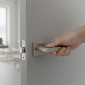 Nobel Yıldız İnox Kare Rozetli Kapı Kolu