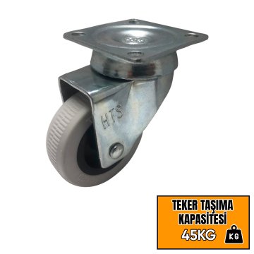 Hts Çift Bilyalı Tablalı Mobilya Tekeri 50 x 20 331 - Frensiz