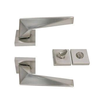 Nobel Yıldız İnox Kare Rozetli Kapı Kolu