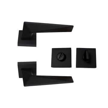 Nobel Yıldız Siyah Kare Rozetli Kapı Kolu