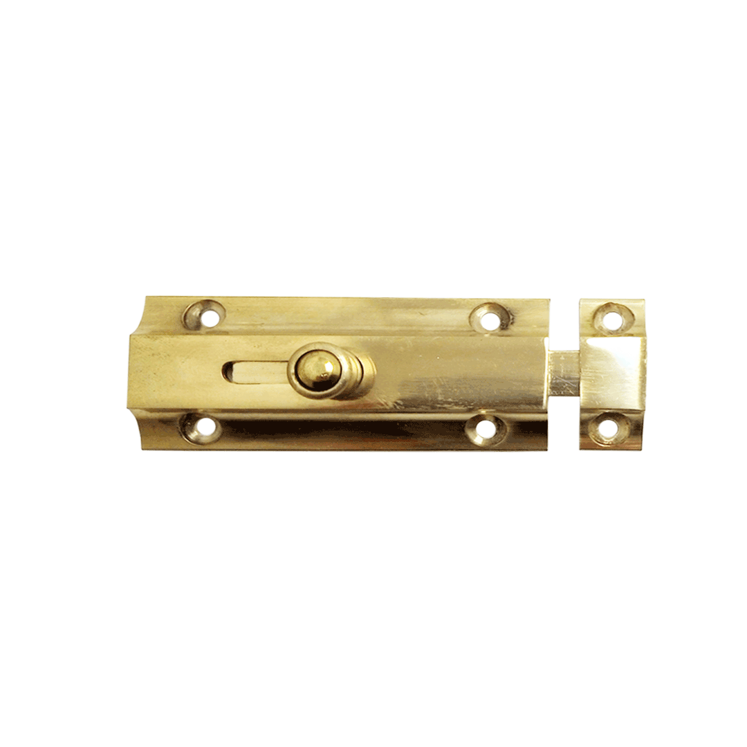 Otomatik Pirinç Kapı Sürgüsü Sarı - 10 cm