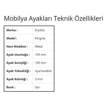 Ayarlı Pergule Ayak