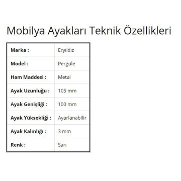 Ayarlı Pergule Ayak Pro Ekonomik