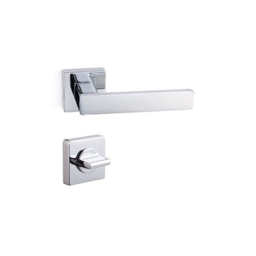 System Fosıl Krom Kare Rozetli Kapı Kolu Wc Kapısı